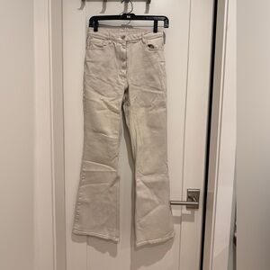 Women's Aritzia Wilfred Free Cream Bootcut/Flare Jeans